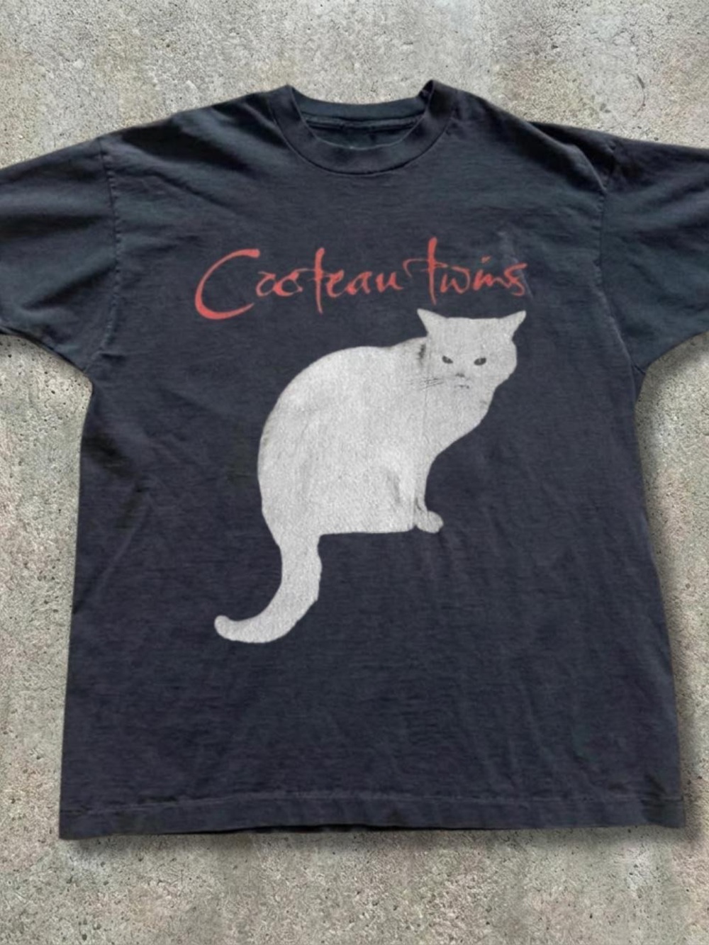 Black Cat Graphic T-Shirt - White Cat Print
